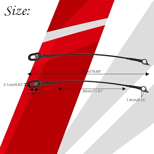 Miniatura 4 de RLB-HILON Cable para portón trasero compatible con Dodge Ram 1500 2500 3500 1994 a 2002 años, 55345124AB 55345125AB, correas de soporte para puerta