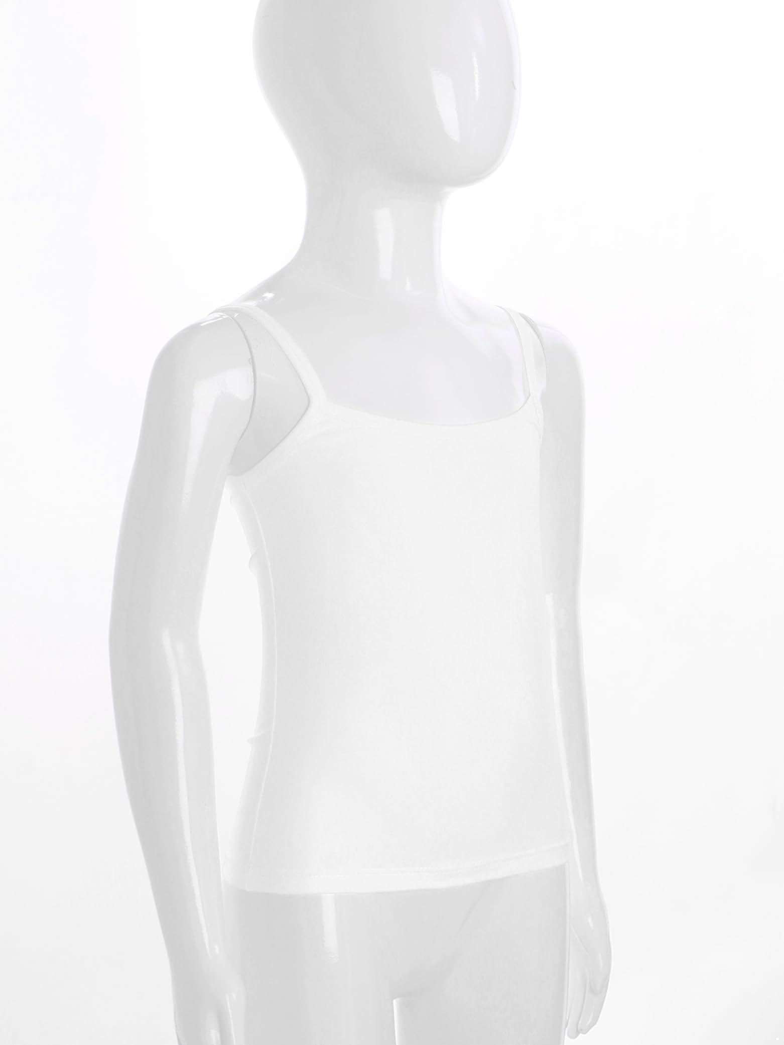 Jugaoge Dziewczęcy letni tank top z ramiączkami Basic jednokolorowe podkoszulki bawełniane koszule podkoszulki podkoszulki podkoszulki podkoszulek