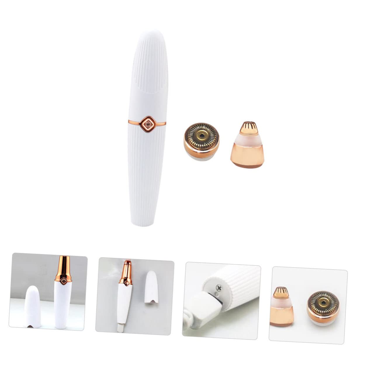 MAGICLULU 3piezas Afeitadora Eléctrica Para Mujer Depilador Facial Usb Recargable Dispositivo De Seguro y Para Cara Labios y Cuerpo Diseño y Portátil