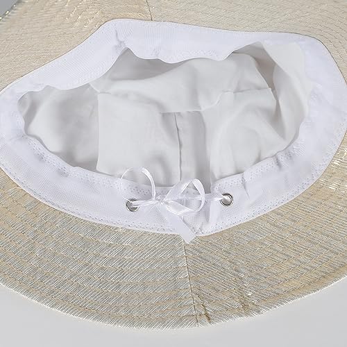 Image of Unisex Metallic Bucket Hat Waterproof Holographic Bucket Hat Fishing Hat Trendy Hip Pop Sun Cap