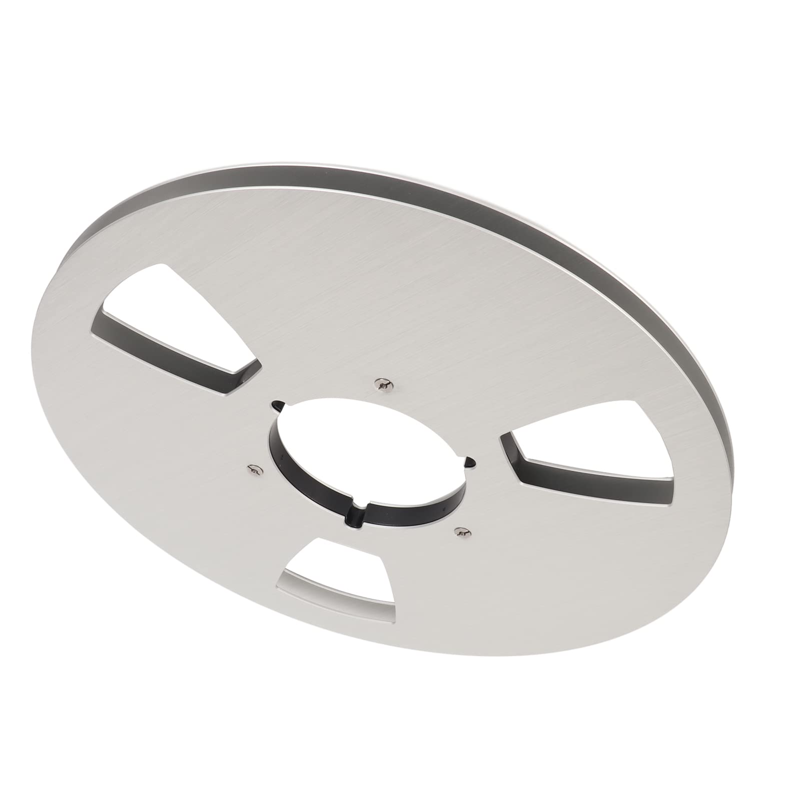 1/4 10 Zoll Leere Bandspule für Roar Reel-to-Reel-Bandspieler, Aluminium 3 Löcher Offene Spule Tonband-Leerspule für NabTEAC Universal-Ersatz (Silber)