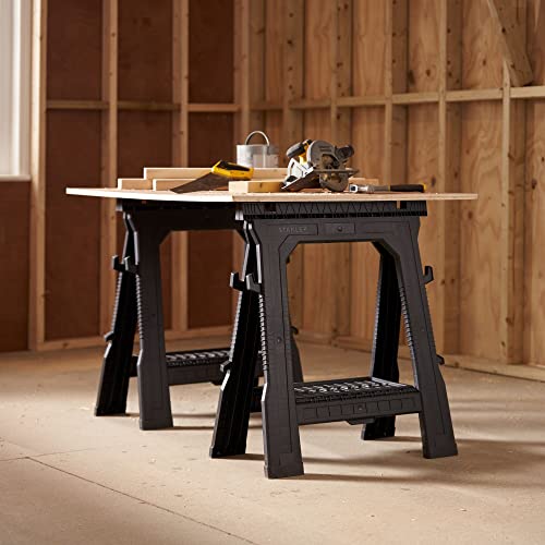 Stanley Unterstellbock (paarweise, flach zusammenlegbar, fester Stand, Gummi-Füße, 450 kg Belastbarkeit) STST1-70713 - 5