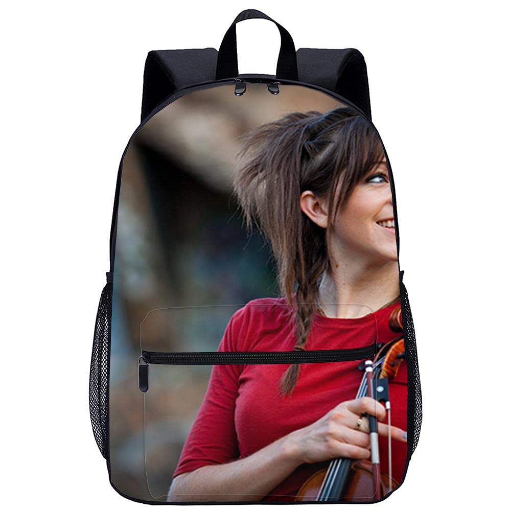 3D Printed Children's Backpack Kids Backpack -Lindsey Stirling-Suitable for: elementary and middle school students, boys and girls, the best choice for travelers-Size: 45x30x15 cm/17 inches Student