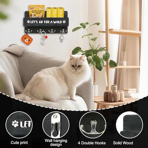 Garde-robe pour chien BAIFULAI étagère murale multifonction noir - 4