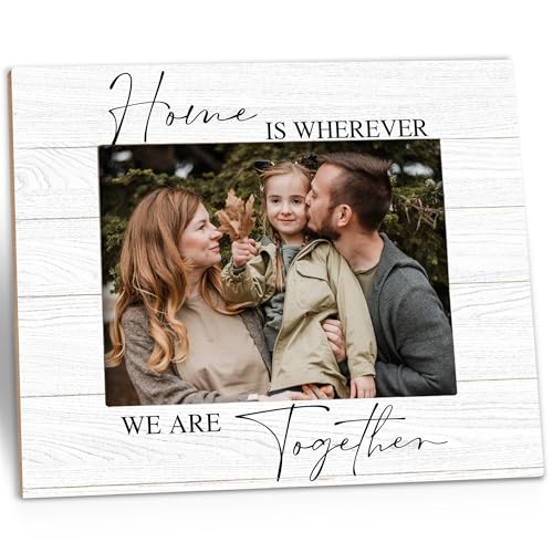 Kneaotoaji Family Picture Frame Gifts - Home Is Wherever We