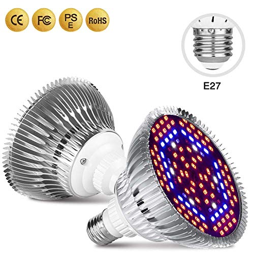 Preisvergleich Produktbild E27 Led Pflanzenlampe Glühbirne , Vollspektrum Pflanzenlicht mit roten / blauen Zwiebeln Gemüse und Blumen, Pflanzenwachstum Glühbirnen for Hydrokultur-Gewächshäuser Gartenarbeit AC85-265V