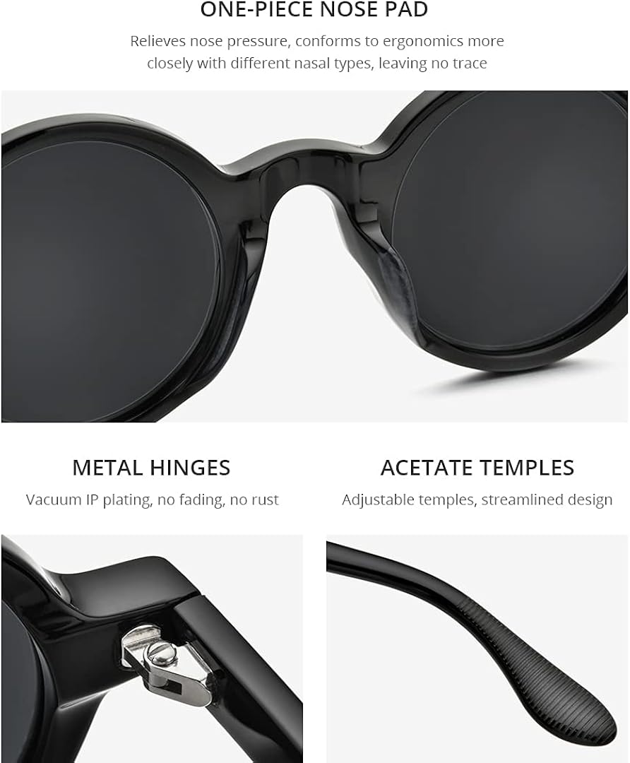 Miniatura 2 de HEPIDEM Acetate - Lentes ópticos redondos vintage con marco de gafas ópticas Zolman