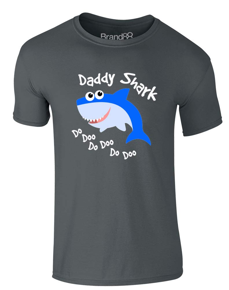 Brand88"Daddy Shark Funny Cute Novelty Crew Neck T-Shirt Unisex Short Sleeve Tee Top for Men Women and Teens