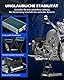 Orion Motor Tech Motorradheber Motorradhebebühne höhenverstellbarer 95-370mm Hebescheren-Mittelständer mit Kapazität von 500kg/1100 lbs Fahrradreparatur-Scherenheber für die Motorradwartung, Grau