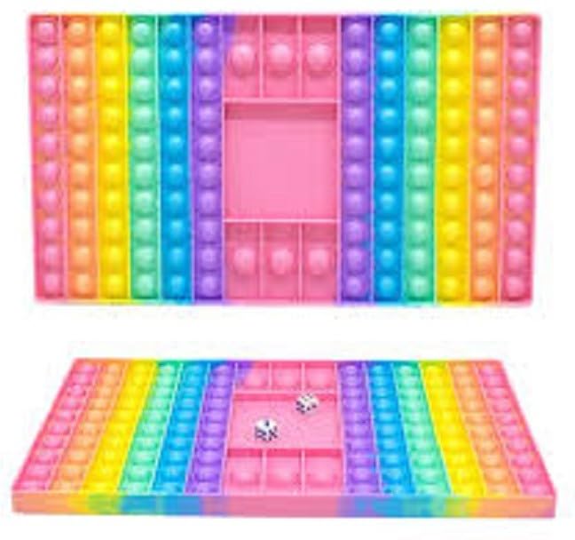 KMC KIDOZ Combo pop Bubble figit Sensory Toys, Silicon Satisfying Relaxing Toys, Simple dimple Fidget Toys for Kids Girls Boys Adults (Color May Very) Pack of 2 (Multicolor)