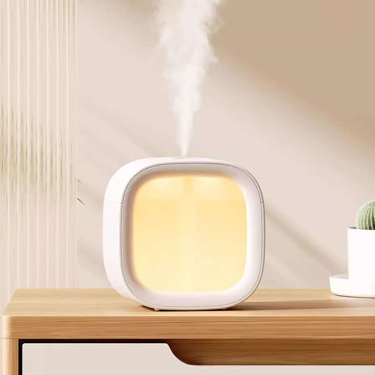 Humidificador de aire ultrasónico USB con luz nocturna, difusor de escritorio personal portátil para el hogar, oficina, viajes, compatible con aceites esenciales