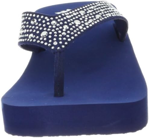 Yellow Box Women's Africa Wedge Flip Flop, Navy, 7 M US | Image 1