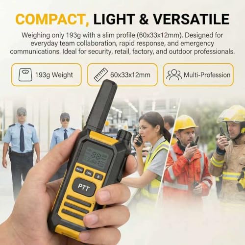 BF-OG300 FRS Walkie Talkies Long Range Rechargeable, IP67 Waterproof Two Way Radio with USB-C Charging, 1500mAh Battery, VOX, Emergency Alarm for Adults Hiking Camping (2 Pack) - Image 5
