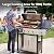 Aoxun 4-Burner Propane Grill with Side Burner, 49000 BTU Stainless Steel Gas Grill, Cast Iron Grates & Side Tables for Backyard Patio Camping, Slivery