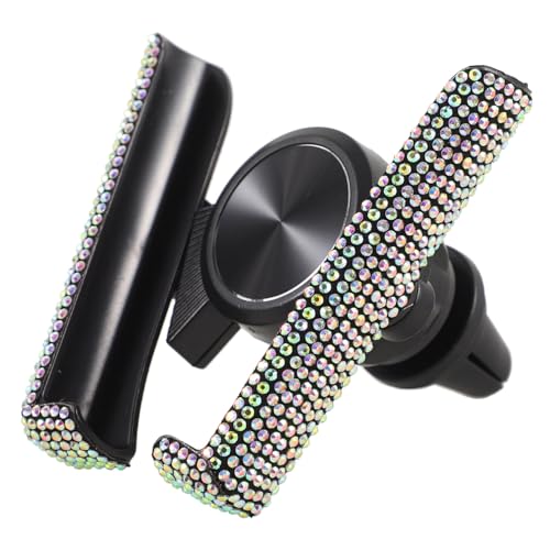 Supporto per telefono da auto: questo accessorio per auto presenta un design tempestato di strass che aggiunge un tocco di glamour agli interni della tua auto, supporto per telefono da bocchetta dell'aria per auto