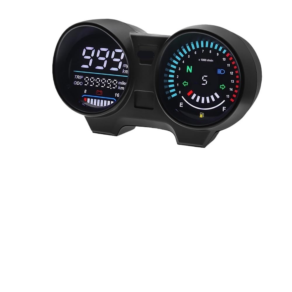 Motocicleta cuentarrevoluciones Tablero de instrumentos digital universal para motocicleta, velocímetro, tacómetro, indicador para GN125