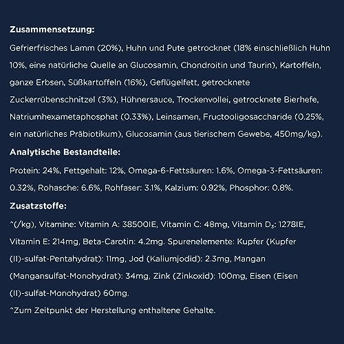 Eukanuba Hundefutter getreidefrei mit Lamm für große Rassen - Trockenfutter für ausgewachsene Hunde, 3 kg