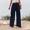 Carydety Womens Linen Palazzo Pants Wide Leg High ... #4