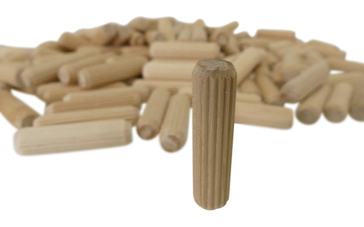 Tech Team #00936 Fluted Birch Dowels, 1/2" Dia. x 2" Long, 100 pcs.