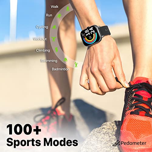 Image of Promate Xwatch-C18 Superfit Smart Watch, 1.83 inch Display Bluetooth Calling, IP67 Water Resistant, 15 Days Battery Life, 100+ Sports Modes, Real-time HR Monitor, 100+ Customizable Watch Faces (Black)