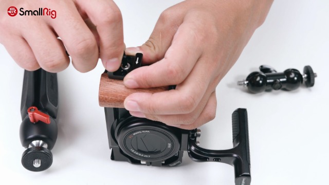 Amazon.com : SmallRig Camera Cage with Wooden Handle Handgrip for