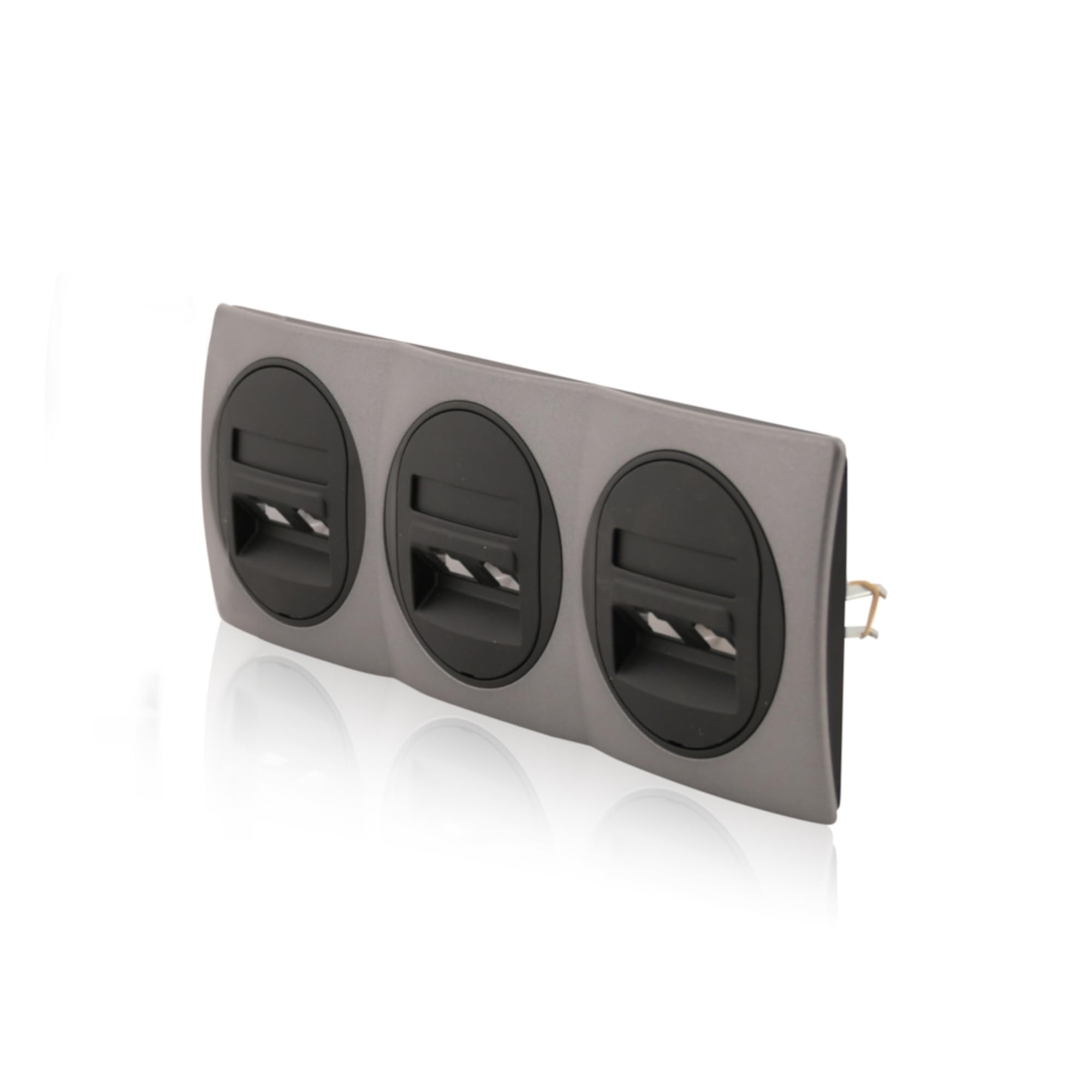 3x Datenbuchse Set Schwarz 2xRJ45 Cat 6 FTP Ø 60mm & 3er Rahmen Anthrazit/Schwarz 80x222mm horizontal
