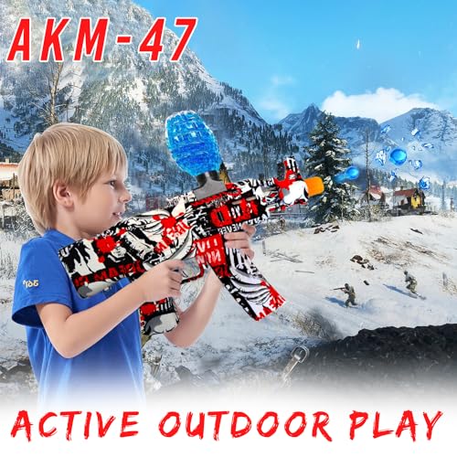 HiFEN® Gel Ball Blaster Toy Electric AKM-47 Gun Soft Bullet 50,000 Ammo with Goggle Outdoor Activities Shooting Team Games Toy Suitable for Teens 14+ and Adults (Assorted) - Image 7