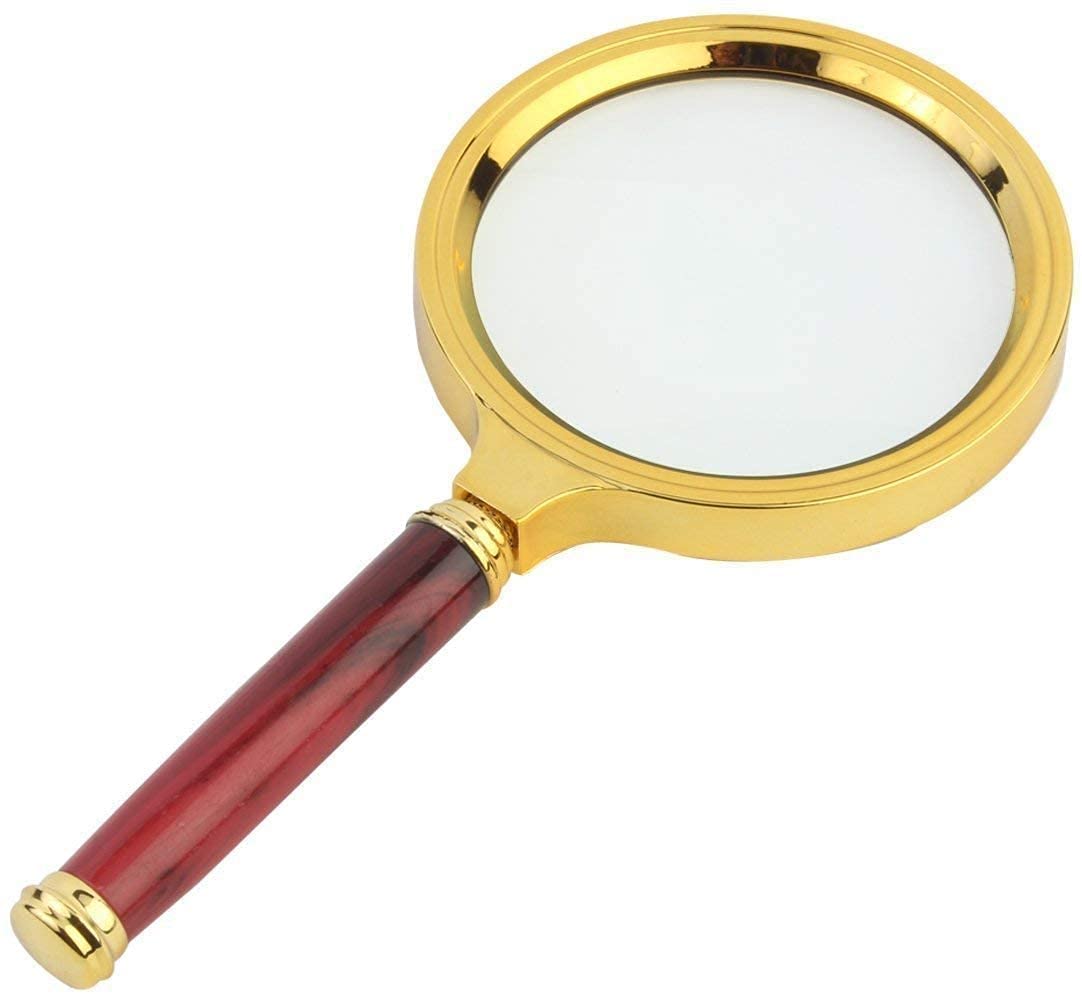 Pullox Magnifying Handle Reading Magnifying 80mm - Handheld for -Book and Newspaper Reading HD Handheld Magnifying Glass, Suitable for Children and Elderly Students to Read The Magnifying Glass