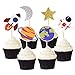 mciskin Decorazione di Compleanno Razzo Astronauta Decorazione per Torta Outer Space Ship Tema Bambini Forniture per Feste per Bambini (Astronauta)