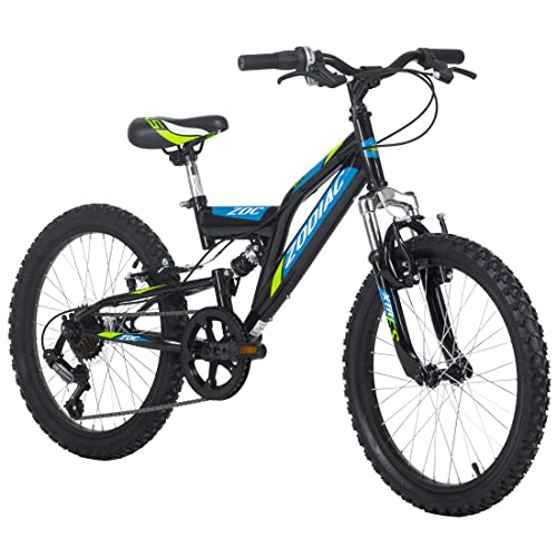 KS Cycling Bicicleta de montaña Fully 20'' Zodiac Negro y Verde, Juventud Unisex, 20 Zoll, 31 cm Cover