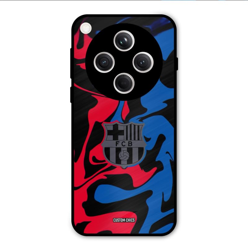 Image of PrintShield FC Barcelona Comic Back Cover for Oppo Find X8 5G, Shockproof Printed Phone Case with Soft TPU Sides & Anti-Slip Grip