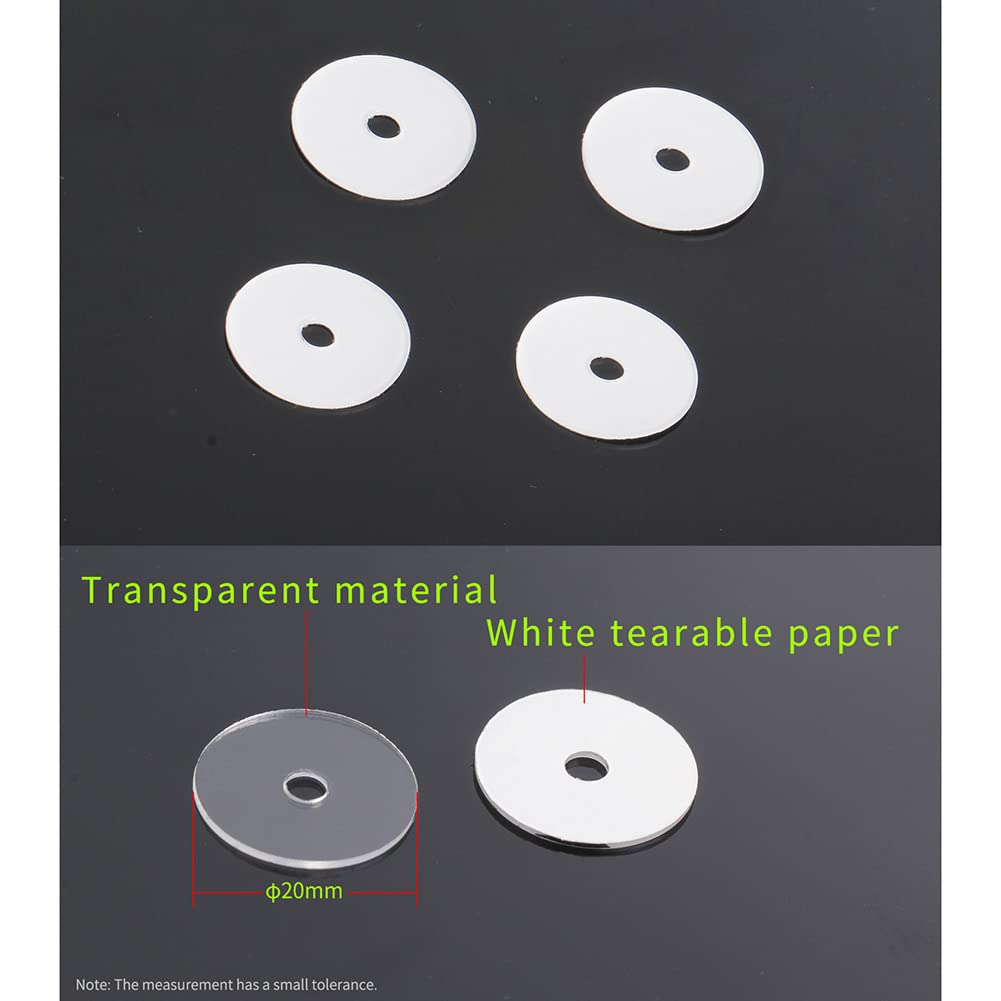 20 Adesivi Per Valvole Presta Bici - PVC Trasparente Diametro 20mm