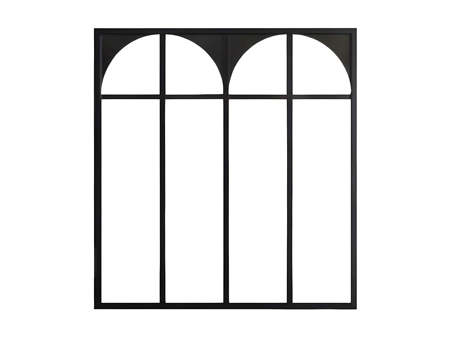 Verrière Art déco ARCADEA en aluminium noir 120x130 cm haut de gamme