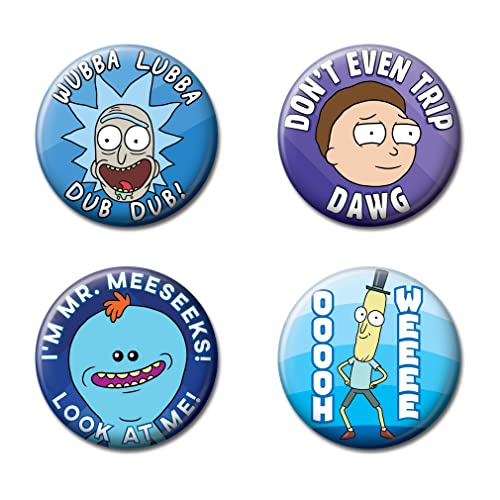 Ata-Boy Rick and Morty Assortment #1 Set of 4 1.25