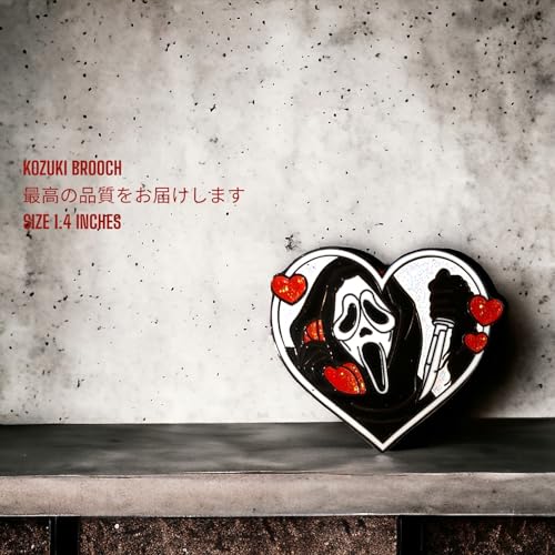 Image of Ghost Face Enamel Scream Pin - Halloween Spooky Lapel Pins