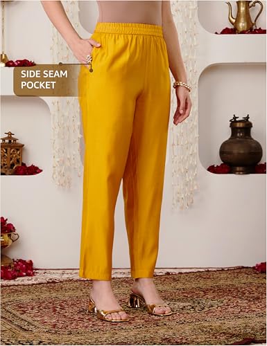 Image of Amazon Brand - Myx Women's Embroidered Kurta Pant Set with Dupatta (Available in Plus Sizes)
