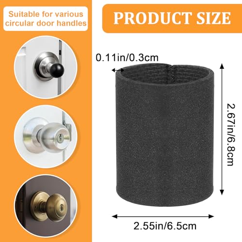 Abeillo 4 Stück Mattschwarz Türgriff Schutz Silikon, Türgriff Handschuhabdeckungen, Antistatisch Türgriff-Schutz, Türgriffabdeckung Schwarz,Sicherheitstürknaufschutz für Rund Türgriffe