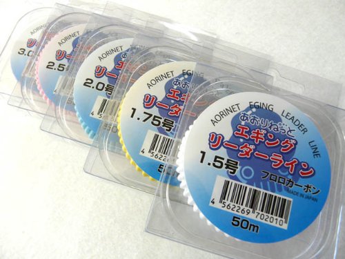 aorinet Shock Leader, Eging Leader Line, Fluorocarbon Value 50m No. 2.5, Clear