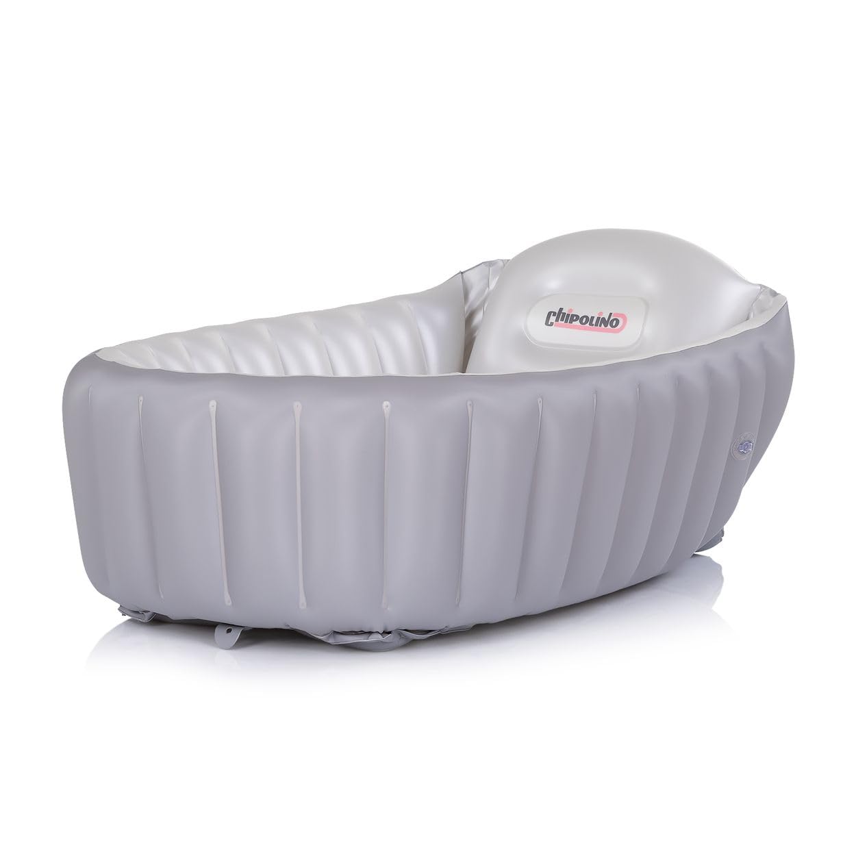 Chipolino Wanna dziecięca Baby Cloud nadmuchiwana pompka, wyściółka boczna od urodzenia, szara