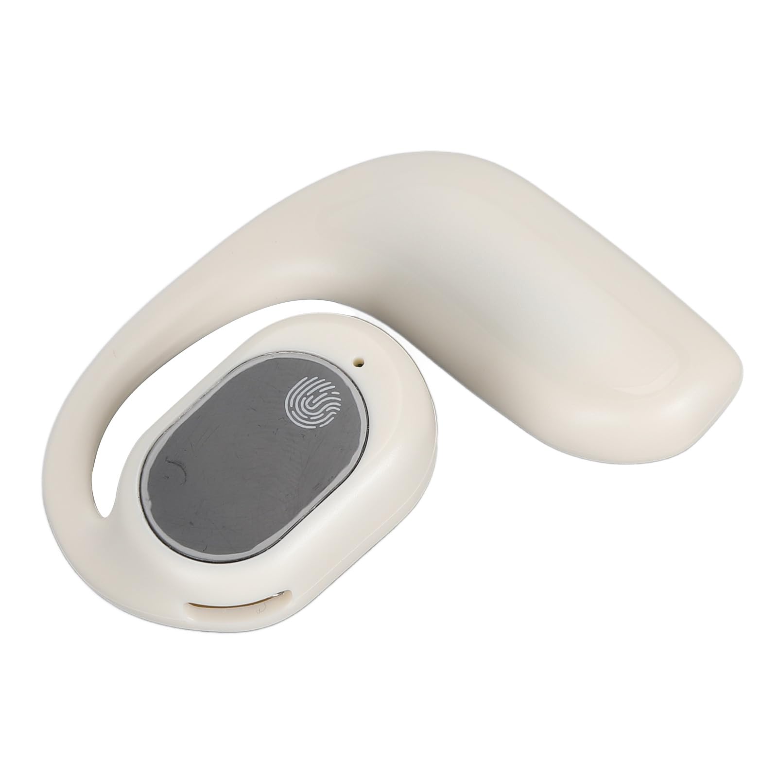 Tomantery Single Headphone, Wireless Sport Earbud Noise Reduction Built in Microphone Professional for Sports (Apricot)