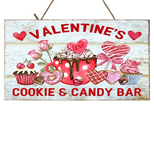 Twisted R Design Farmhouse Valentine's Day Hanging Wood Sign, Wood Decorative Wall Signs, 5