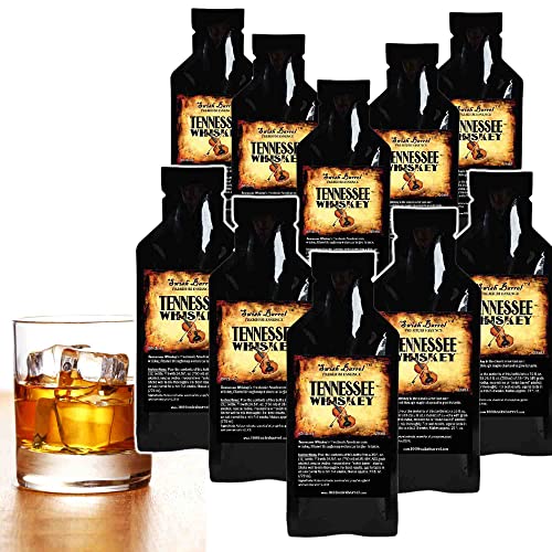 Tennessee Bourbon Whiskey Flavoring Essence (10 Pack), Liquor Flavor Refill for Barrel Aging, Cocktails Mixers - Moonshine Flavoring Supplies, Extact Distilling Accessories (10 x 0.65oz, 20ml)