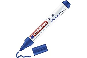 edding 4500 Textile Marker - Navy Blue - Write, Scribble, Doodle on Any Fabric