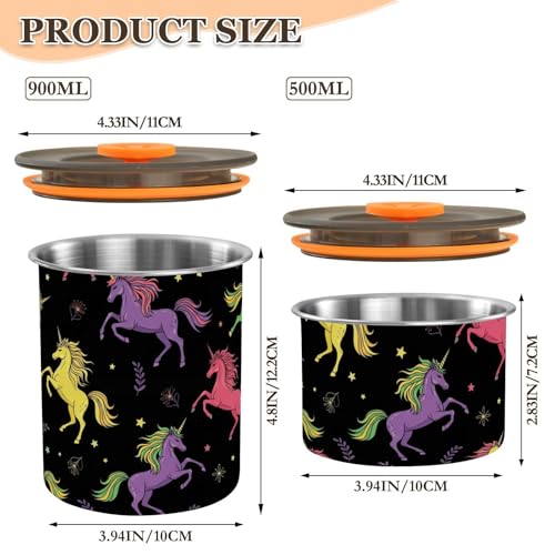 Contenedor hermético de acero inoxidable DOMIKING 900ml miniatura 2