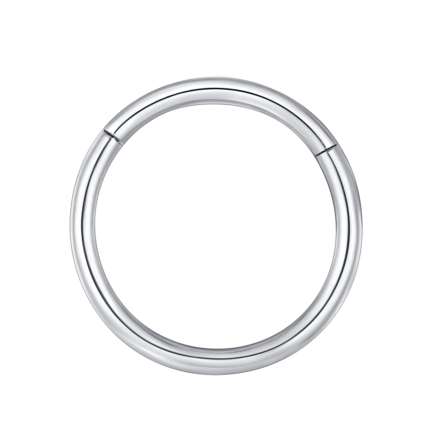 BLESSMYLOVE Nasenring Hoop 316L Chirurgenstahl Knorpelohrring Septum Clicker Ring 0,8 mm 1,0 mm 1,2 mm 1,6 mm 2,0 mm Edelstahl Klappbarer Segmentring Lippenring Conch Daith Helix Rook Tragus Lobe Snug Ear Body Piercing Schmuck