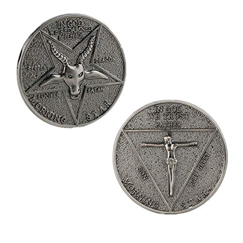 FLOORSOUTH Lucifer Morningstar Cosplay Coin Movie Lucifer Stainless Steel Cosplay Accessories