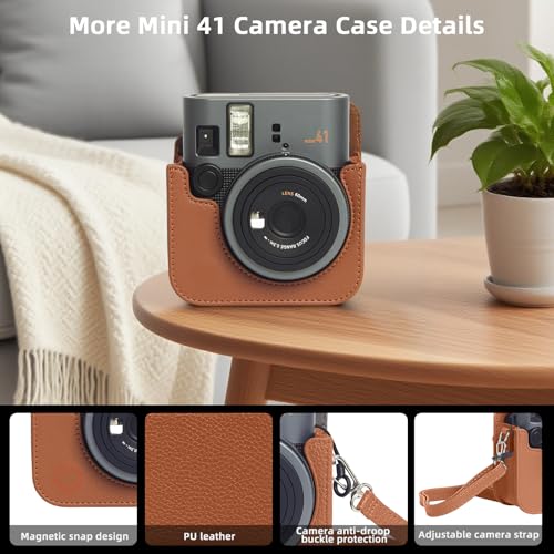 Estuche cámara PU para Instax Mini 41, marrón miniatura 4