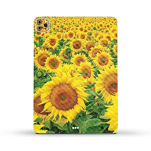 Image of MightySkins Carbon Fiber Skin Compatible with Apple iPad Pro 11 inch M2 4th Gen (2022) Full Wrap Kit - Sunflower Field | Protective, Durable Textured Carbon Fiber Finish | Easy to Apply | Made in The USA