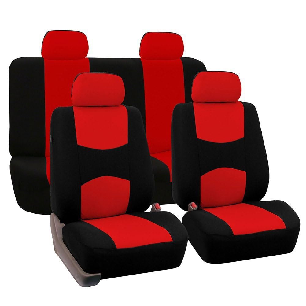 ZZZZS Voiture Ensembles De Housses Siège pour Mi-ni Roadster(R59) 2009-2015, 9pcs Housse de Siege Tissu Protection Couverture Siège Nonslip Accessoire,G/Red