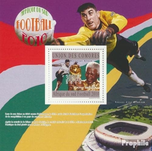 Comores Bloc-Feuillet 600 (complète. Edition.) 2010 Football-WM dans Afrique du sud (Timbres pour Les collectionneurs) Football Cover